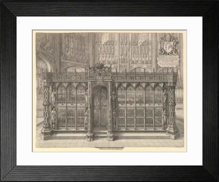 Framed Print : Tomb of Henry VII, 1665. Creator: Wenceslaus Hollar Framed Print : Tomb of Henry VII, 1665. Creator: Wenceslaus Hollar