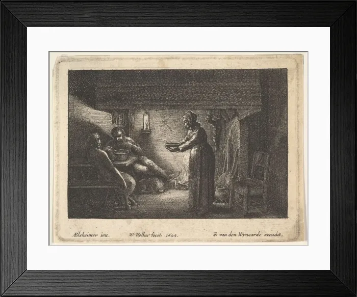 Framed Print : The satyr and the peasant, 1644. Creator: F van den Wyngarde Framed Print : The satyr and the peasant, 1644. Creator: F van den Wyngarde