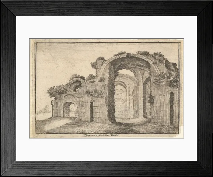 Framed Print : Baths of Diocletian, Rome, 17th century. Creator: Wenceslaus Hollar Framed Print : Baths of Diocletian, Rome, 17th century. Creator: Wenceslaus Hollar