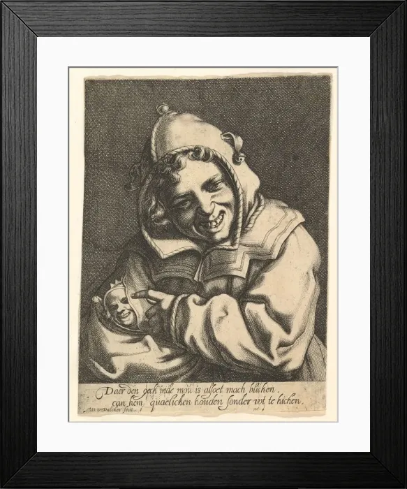 Framed Print : Laughing Fool, ca. 1612. Creator: Werner Jacobsz. van den Valckert