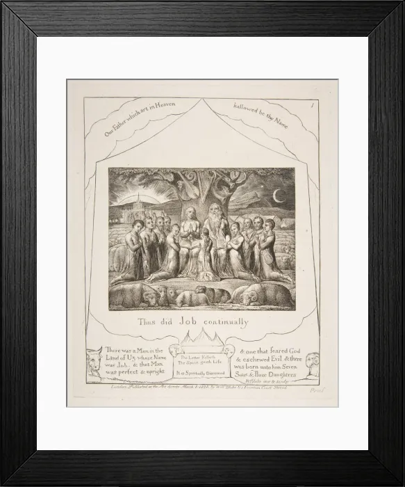 Framed Print : Job and His Family, from Illustrations of the Book of Job, 1825-26 Framed Print : Job and His Family, from Illustrations of the Book of Job, 1825-26