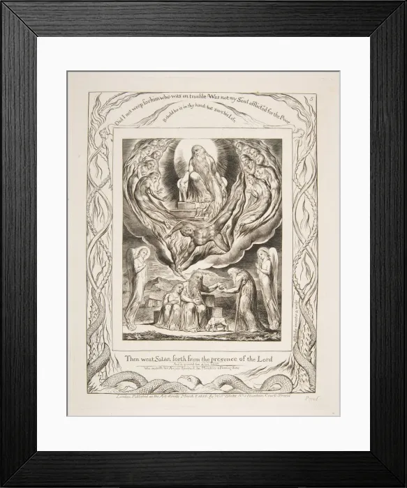 Framed Print : Satan Going Forth from the Presence of the Lord, from Illustrations of the Book of Job Framed Print : Satan Going Forth from the Presence of the Lord, from Illustrations of the Book of Job