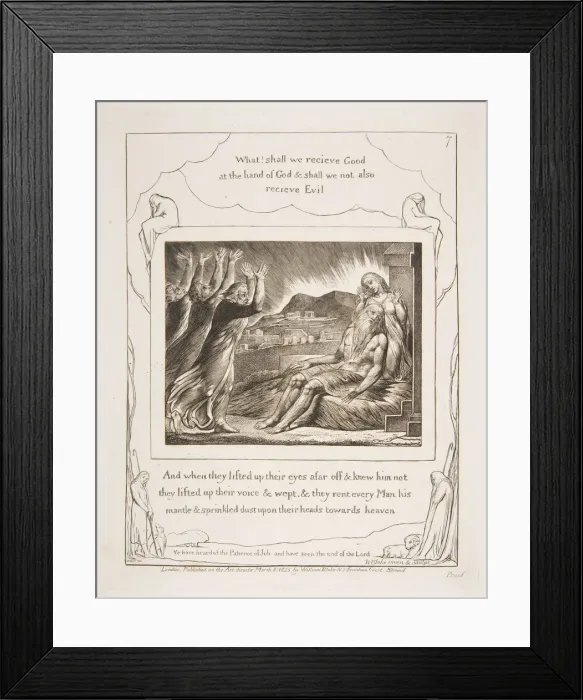 Framed Print : Jobs Comforters, from Illustrations of the Book of Job, 1825-26. Creator: William Blake Framed Print : Jobs Comforters, from Illustrations of the Book of Job, 1825-26. Creator: William Blake