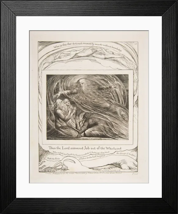 Framed Print : The Lord Answering Job out of the Whirlwind, from Illustrations of the Book of Job Framed Print : The Lord Answering Job out of the Whirlwind, from Illustrations of the Book of Job