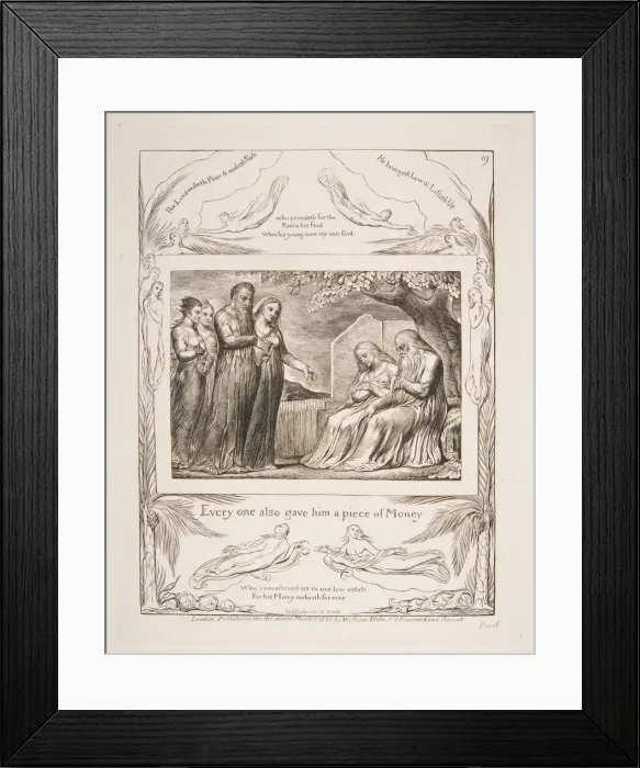 Framed Print : Job accepting Charity, from Illustrations of the Book of Job, 1825-26 Framed Print : Job accepting Charity, from Illustrations of the Book of Job, 1825-26