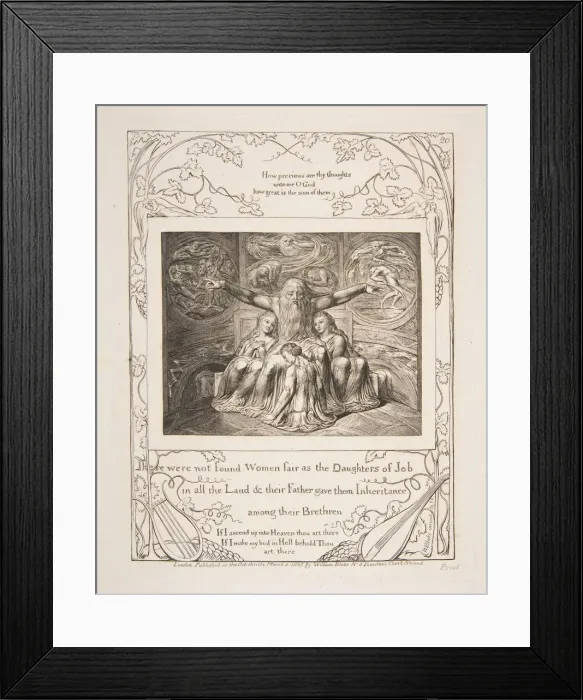 Framed Print : Job and his Daughters, from Illustrations of the Book of Job, 1825-26 Framed Print : Job and his Daughters, from Illustrations of the Book of Job, 1825-26
