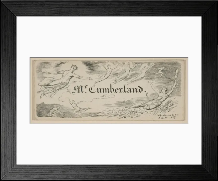 Framed Print : George Cumberlands Message Card, 1827. Creator: William Blake Framed Print : George Cumberlands Message Card, 1827. Creator: William Blake