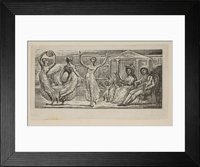 Framed Print : Menalcus Watching Women Dance, from Thorntons Pastorals of Virgil, 1821 Framed Print : Menalcus Watching Women Dance, from Thorntons Pastorals of Virgil, 1821