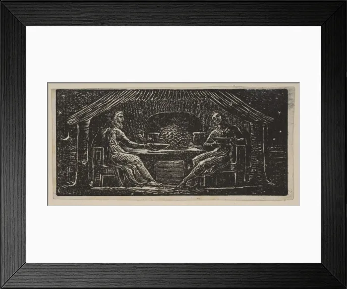 Framed Print : Thenot and Colinet Eat Their Evening Meal, from Thorntons Pastorals of Virgil, 1821 Framed Print : Thenot and Colinet Eat Their Evening Meal, from Thorntons Pastorals of Virgil, 1821