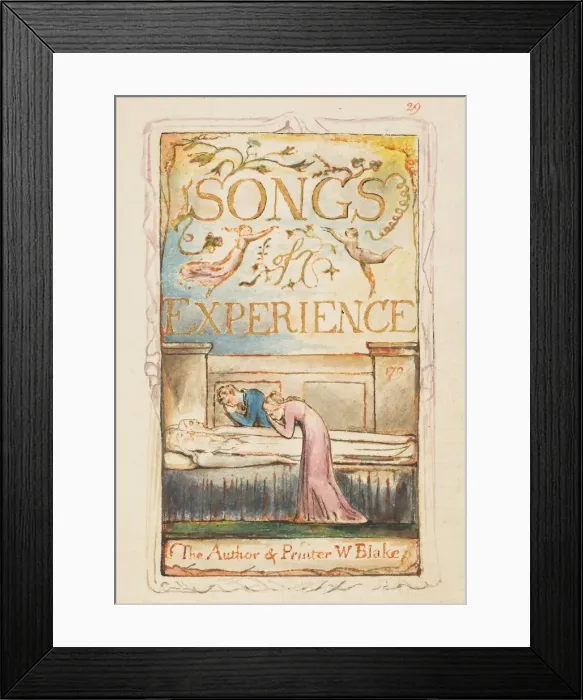 Framed Print : Songs of Experience: Title page, ca. 1825. Creator: William Blake Framed Print : Songs of Experience: Title page, ca. 1825. Creator: William Blake