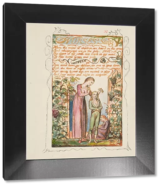 Songs of Innocence and of Experience: Nurses Song, ca. 1825. Creator: William Blake