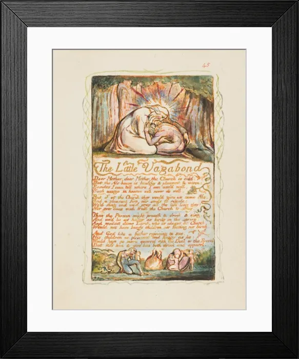 Framed Print : Songs of Innocence and of Experience: The Little Vagabond, ca. 1825 Framed Print : Songs of Innocence and of Experience: The Little Vagabond, ca. 1825