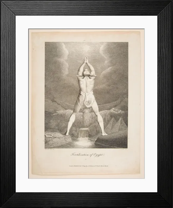 Framed Print : Fertilization of Egypt (Erasmus Darwin, The Botanic Garden), 1791. Creator: William Blake Framed Print : Fertilization of Egypt (Erasmus Darwin, The Botanic Garden), 1791. Creator: William Blake