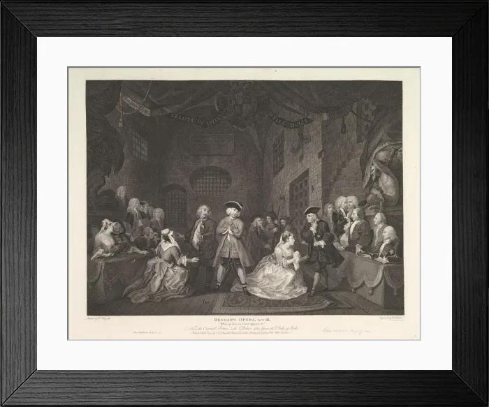 Framed Print : The Beggars Opera, Act III, July 1, 1790. Creator: William Blake Framed Print : The Beggars Opera, Act III, July 1, 1790. Creator: William Blake