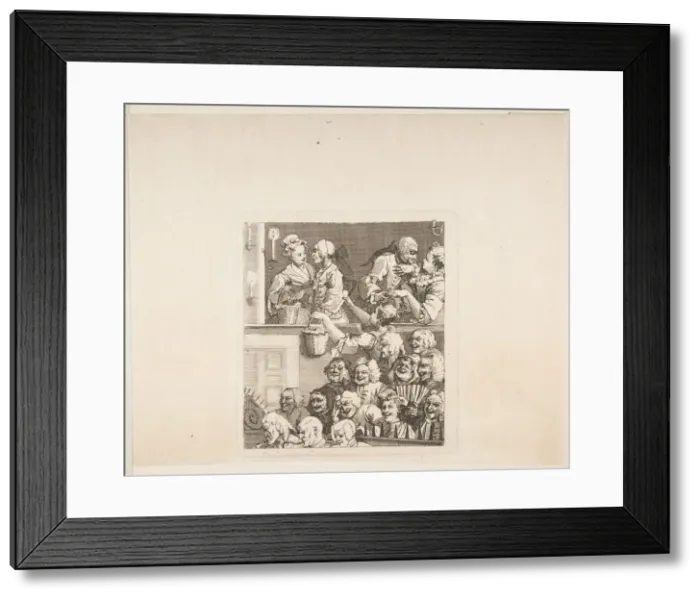 Framed Print : The Laughing Audience, December 1733. Creator: William Hogarth Framed Print : The Laughing Audience, December 1733. Creator: William Hogarth