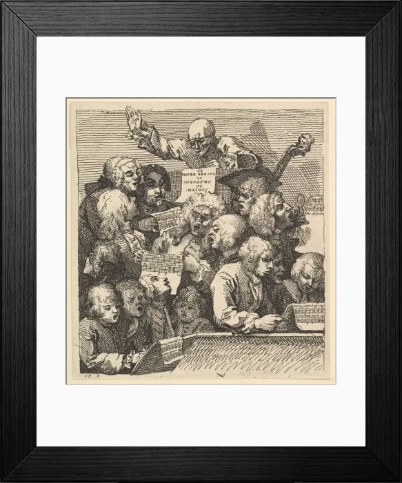 Framed Print : A Chorus of Singers, or The Oratorio, December 1732. Creator: William Hogarth Framed Print : A Chorus of Singers, or The Oratorio, December 1732. Creator: William Hogarth