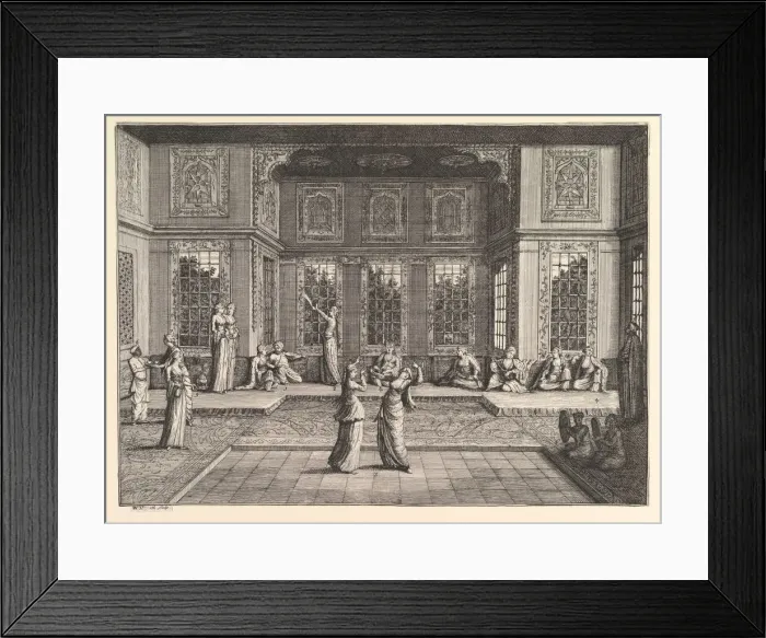 Framed Print : The Seraglio (Aubry de La Mottrayes Travels throughout Europe Framed Print : The Seraglio (Aubry de La Mottrayes Travels throughout Europe