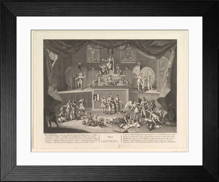 Framed Print : The Lottery, [after 1724]. Creator: Unknown