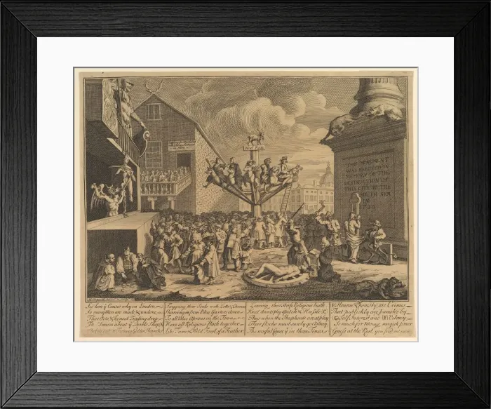 Framed Print : The South Sea Scheme, 1722. Creator: William Hogarth Framed Print : The South Sea Scheme, 1722. Creator: William Hogarth