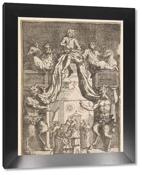 The New Metamorphosis: Frontispiece, Vol. 1, 1724. Creator: William Hogarth