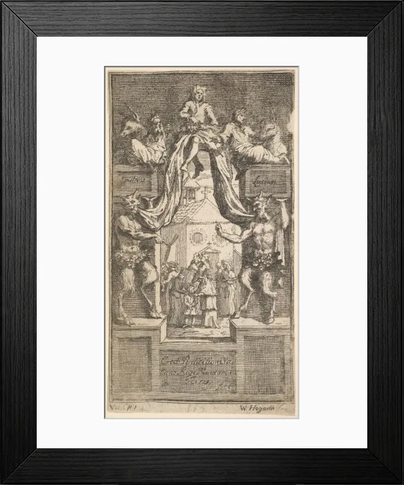 Framed Print : The New Metamorphosis: Frontispiece, Vol. 1, 1724. Creator: William Hogarth Framed Print : The New Metamorphosis: Frontispiece, Vol. 1, 1724. Creator: William Hogarth
