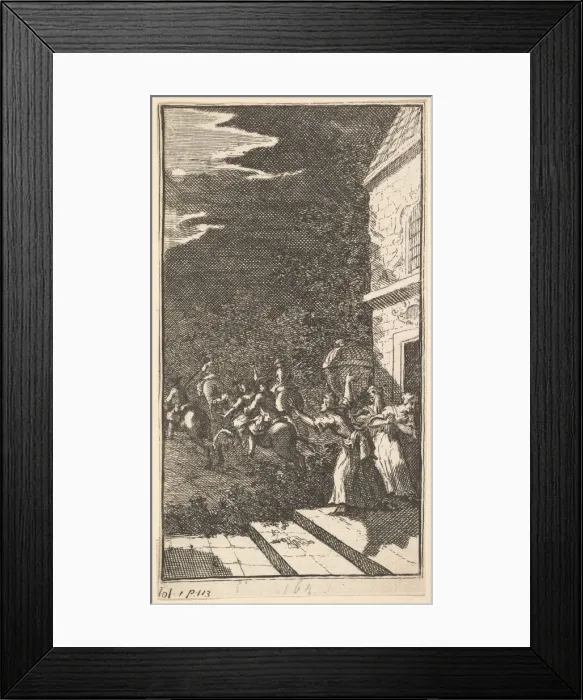 Framed Print : The New Metamorphosis, Plate 3: The Bandits Abduct Camilla, 1724 Framed Print : The New Metamorphosis, Plate 3: The Bandits Abduct Camilla, 1724