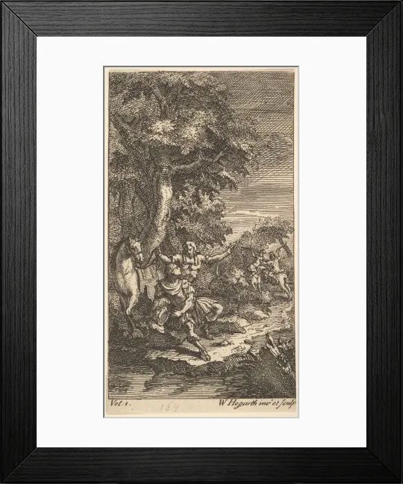 Framed Print : Cassandra, Frontispiece, Vol. 1, 1725. Creator: William Hogarth Framed Print : Cassandra, Frontispiece, Vol. 1, 1725. Creator: William Hogarth