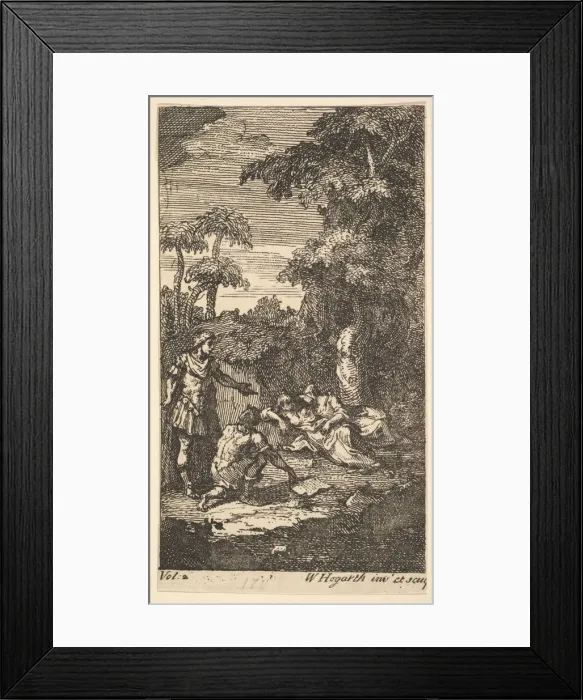 Framed Print : Cassandra, Frontispiece, Vol. 2:, 1725. Creator: William Hogarth Framed Print : Cassandra, Frontispiece, Vol. 2:, 1725. Creator: William Hogarth