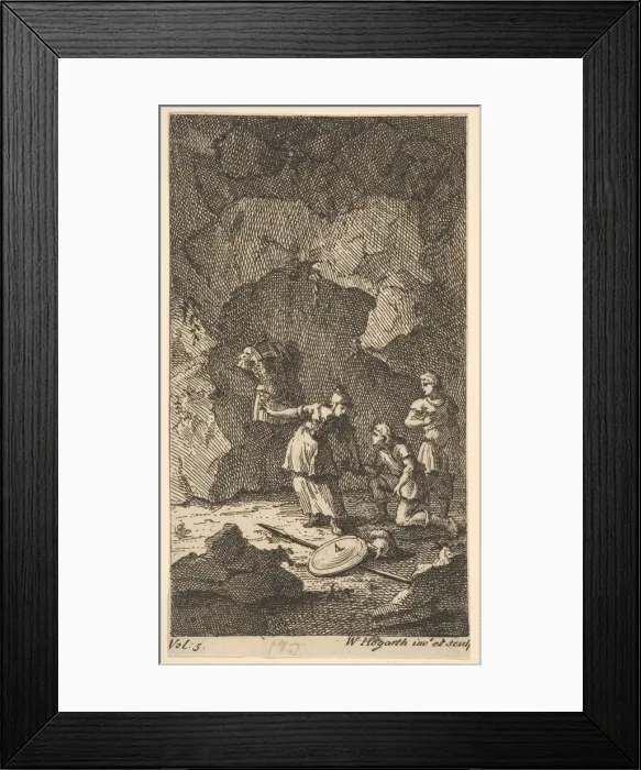 Framed Print : Cassandra, Frontispiece, Vol. 5, 1725. Creator: William Hogarth Framed Print : Cassandra, Frontispiece, Vol. 5, 1725. Creator: William Hogarth