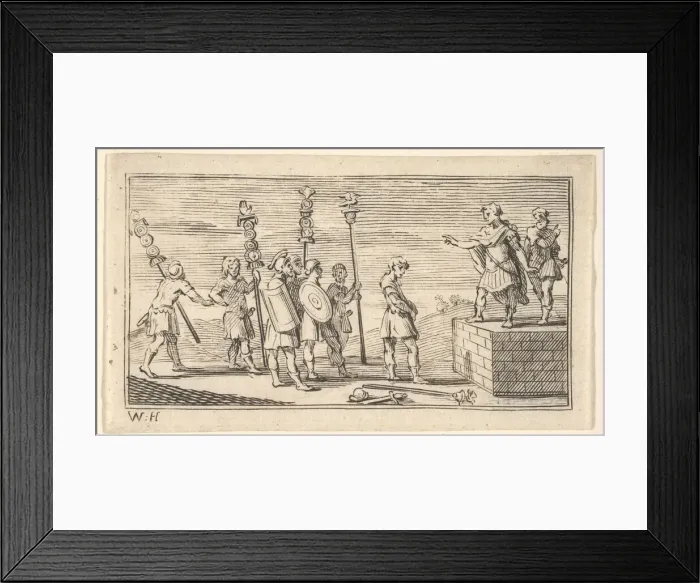 Framed Print : Shameful Discharge (John Beaver, Roman Military Punishments, 1725), after 1725 Framed Print : Shameful Discharge (John Beaver, Roman Military Punishments, 1725), after 1725