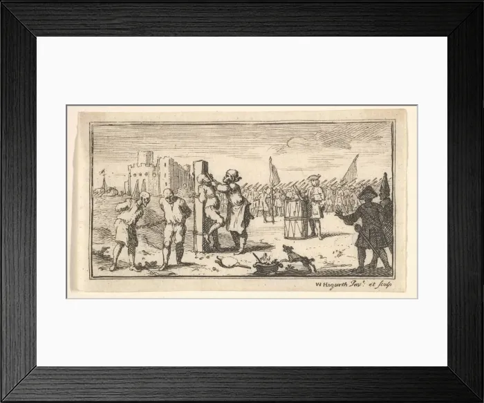 Framed Print : Cutting Off the Nose (Modern Military Punishments), after 1725. Creator: William Hogarth Framed Print : Cutting Off the Nose (Modern Military Punishments), after 1725. Creator: William Hogarth
