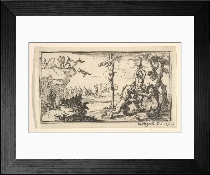 Framed Print : Crucifixion, etc. (John Beaver, Roman Military Punishments, 1725), after 1725 Framed Print : Crucifixion, etc. (John Beaver, Roman Military Punishments, 1725), after 1725