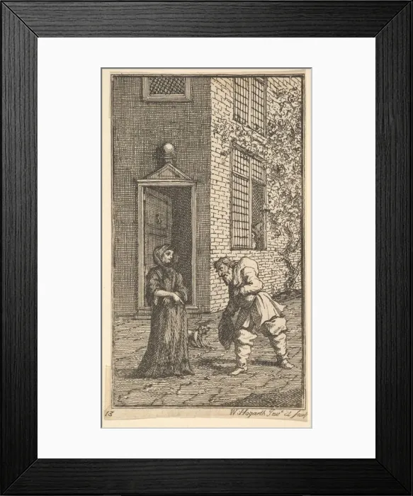 Framed Print : Hudibras Wooing the Widow (Seventeen Small Illustrations for Samuel Butlers Hudibras Framed Print : Hudibras Wooing the Widow (Seventeen Small Illustrations for Samuel Butlers Hudibras