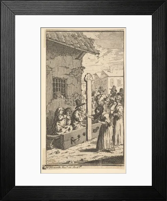 Framed Print : Hudibras in Tribulation (Seventeen Small Illustrations for Samuel Butlers Hudibras, no