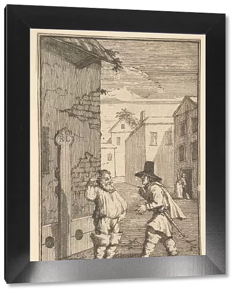 Hudubras and Ralpho Disputing (Seventeen Small Illustrations for Samuel Butlers Hudibr