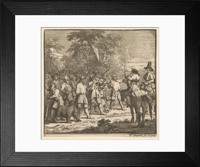 Framed Print : Hudibras First Adventure (Seventeen Small Illustrations for Samuel Butlers Hudibras, n