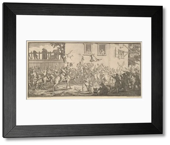 Framed Print : Hudibras and the Skimmington (Seventeen Small Illustrations for Samuel Butlers Hudibra Framed Print : Hudibras and the Skimmington (Seventeen Small Illustrations for Samuel Butlers Hudibra