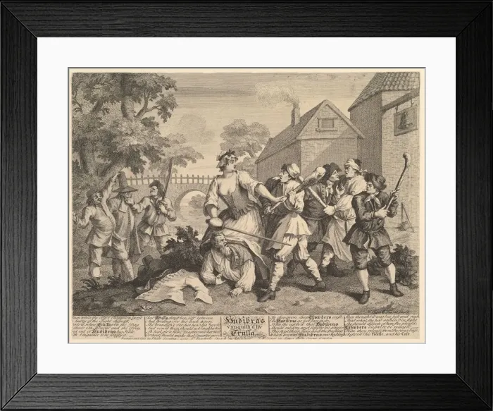 Framed Print : Hudibras Vanquished by Trulla (Twelve Large Illustrations for Samuel Butler s Framed Print : Hudibras Vanquished by Trulla (Twelve Large Illustrations for Samuel Butler s
