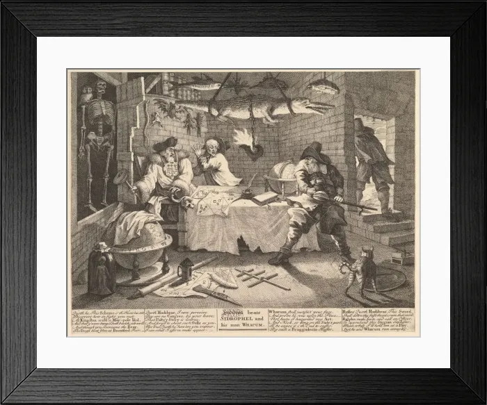 Framed Print : Hudibras beats Sidrophel and his man Whacum (Twelve Large Illustrations for Sa Framed Print : Hudibras beats Sidrophel and his man Whacum (Twelve Large Illustrations for Sa