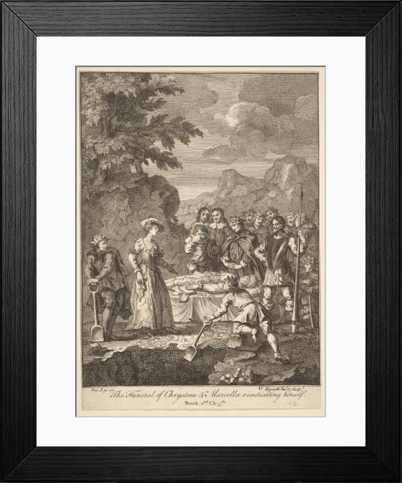 Framed Print : The Funeral of Chrystom & Marcella vindicating herself (Six Illustrations for Don Framed Print : The Funeral of Chrystom & Marcella vindicating herself (Six Illustrations for Don