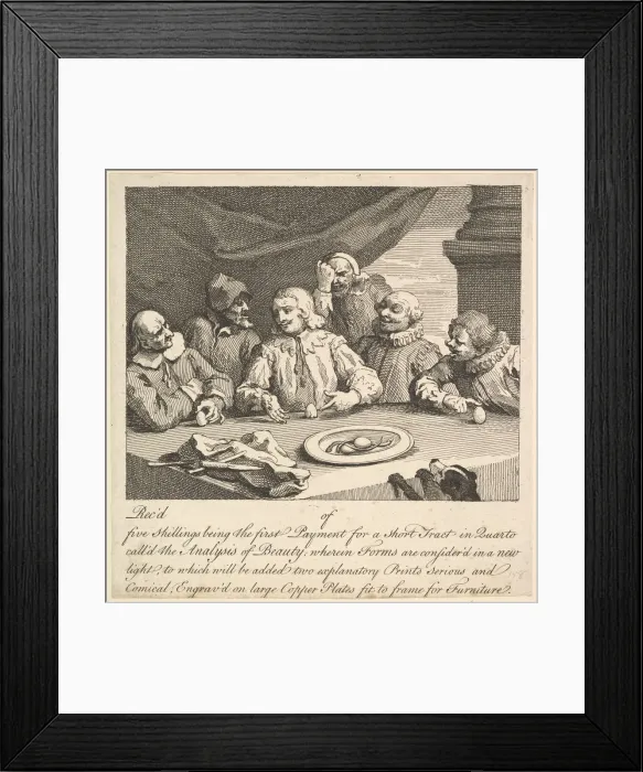 Framed Print : Columbus Breaking the Egg, April 1752. Creator: William Hogarth Framed Print : Columbus Breaking the Egg, April 1752. Creator: William Hogarth
