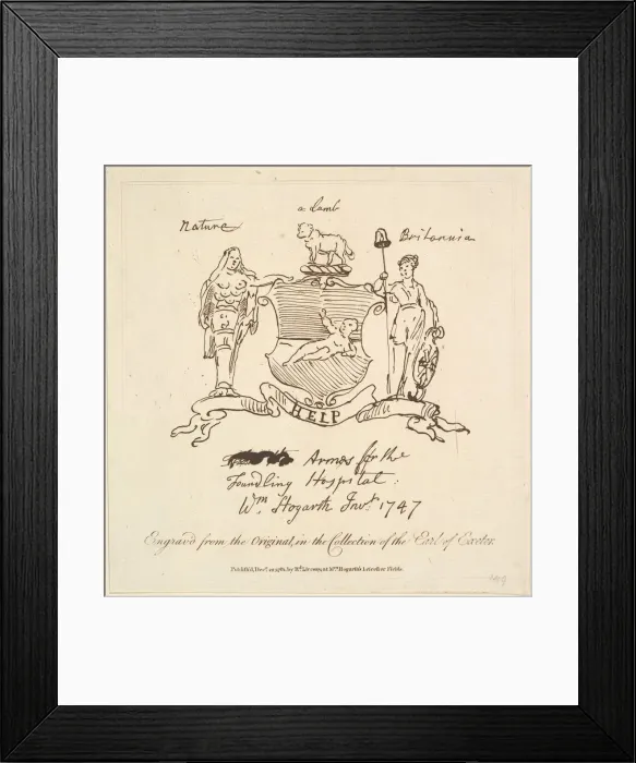 Framed Print : Arms for the Foundling Hospital, December 22, 1781. Creator: Unknown Framed Print : Arms for the Foundling Hospital, December 22, 1781. Creator: Unknown