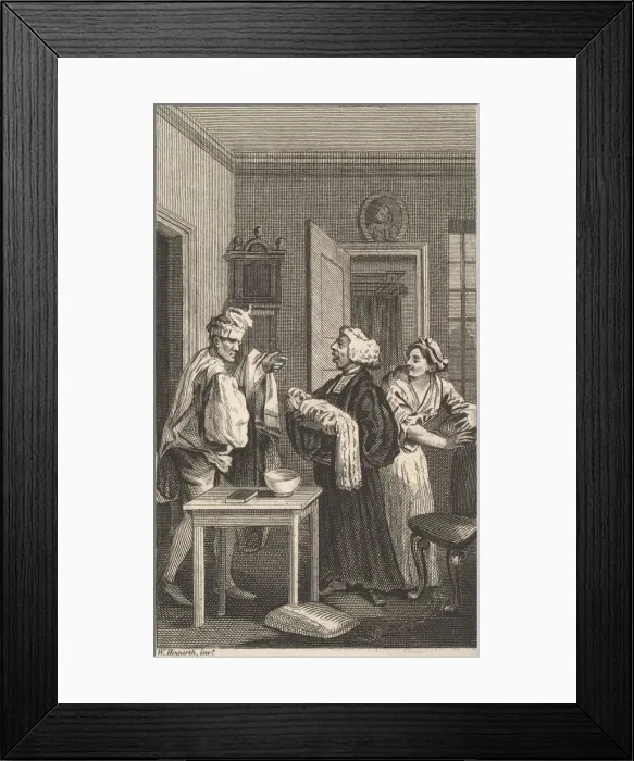 Framed Print : Illustration to Tristram Shandy, Volume 4, 19th century. Creator: Unknown Framed Print : Illustration to Tristram Shandy, Volume 4, 19th century. Creator: Unknown