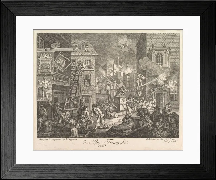 Framed Print : The Times, Plate 1, September 7, 1762. Creator: William Hogarth Framed Print : The Times, Plate 1, September 7, 1762. Creator: William Hogarth