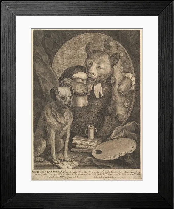 Framed Print : The Bruiser (Caricature of Charles Churchill), August 1, 1762. Creator: William Hogarth Framed Print : The Bruiser (Caricature of Charles Churchill), August 1, 1762. Creator: William Hogarth