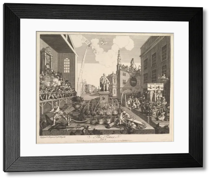 Framed Print : The Times, Plate 2, May 29, 1790. Creator: William Hogarth Framed Print : The Times, Plate 2, May 29, 1790. Creator: William Hogarth