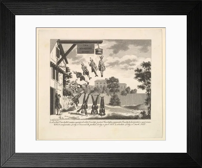 Framed Print : Frontispiece to Clubbes Physiognomy (or the Weighing House), 19th century Framed Print : Frontispiece to Clubbes Physiognomy (or the Weighing House), 19th century