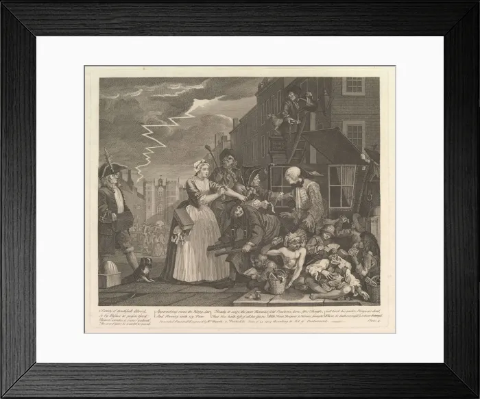 Framed Print : A Rakes Progress, Plate 4, June 25, 1735. Creator: William Hogarth Framed Print : A Rakes Progress, Plate 4, June 25, 1735. Creator: William Hogarth