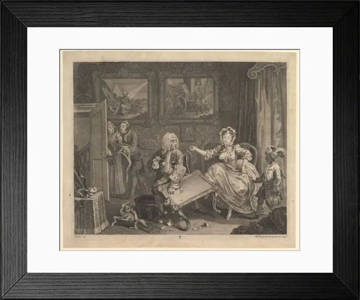 Framed Print : A Harlots Progress, Plate 2, April 1732. Creator: William Hogarth Framed Print : A Harlots Progress, Plate 2, April 1732. Creator: William Hogarth