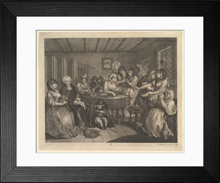 Framed Print : A Harlots Progress, Plate 6, April 1732. Creator: William Hogarth Framed Print : A Harlots Progress, Plate 6, April 1732. Creator: William Hogarth
